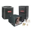 3 Ton 15.5 SEER 96% AFUE 80,000 BTU Goodman Gas Furnace and Heat Pump System - Horizontal