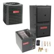 3 Ton 18 SEER 97% AFUE 80,000 BTU Goodman Gas Furnace and Heat Pump System - Vertical