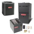 5 Ton 16 SEER 80% AFUE 80,000 BTU Goodman Gas Furnace and Heat Pump System - Vertical