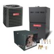 3 Ton 18 SEER 80% AFUE 100,000 BTU Goodman Gas Furnace and Heat Pump System - Horizontal