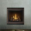 Napoleon HD35 Gas Direct Vent Fireplace - HD40 With Brick And Black Trim Front