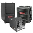 5 Ton 15.5 SEER 80% AFUE Goodman Gas Furnace and Heat Pump System - Horizontal
