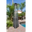 Hiland Propane Patio Heater - Commercial Stainless Steel Glass Tube Heater