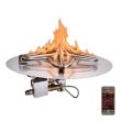 HPC Round 30" Electronic HI/LO Fire Pit Burner Kit with Flat Pan & Electronic for 120V & Penta Burner - PENTA30EI-HI/LO