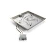 HPC 24-Inch Push Button/Flame Sensing Square Bowl Burner Kit  - FPPK24-SQBL-FLEX-B