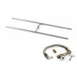 HPC 24-Inch Stainless Steel H-Burner Kit With Flex, Valve, Key, And Fittings - FPS/HBSB24 KIT-B