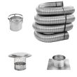 Homesaver 6-Inch 304 Stainless Steel Chimney Liner Kit For  Wood Burning Inserts- HS-6-Insert