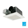 Panasonic WhisperFit Bathroom Exhaust Fan, Ceiling Mount Low Profile Fan, DC Pick-A-Flow 50-80-100 CFM - FV-0511VF1