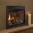 Majestic Meridian 36" Platinum Direct Vent Gas Fireplace with Remote Control & Blower - MERIDPLAT36