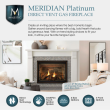 Majestic Meridian 42" Platinum Direct Vent Gas Fireplace with Remote Control & Blower - MERIDPLAT42