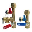 Noritz 3/4" Threaded ISO Valve Kit (Long) with Male 500K Btuh Pressure Relief Valve (Lead Free) - IK-WV-200-5-TH-L