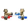 Noritz 3/4" Threaded ISO Valve Kit (Short) with Male 500K Btuh Pressure Relief Valve (Lead Free) - IK-WV-200-5-TH-S