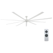 iLIVING 9Ft BLDC HVLS Ceiling Fan 16,505 CFM Covers 9,500+ Sq Ft 120V with IR Remote Included - ILG8HVLS108