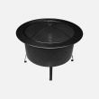 Buck Stove 30" Round Wood Burning Fire Pit - black diamond