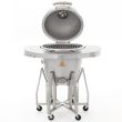 Blaze 20-Inch Cast Aluminum Kamado Grill with Cart with Round Shelf