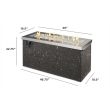 The Outdoor Greatroom Stainless Linear Key Largo Gas Fire Pit Table - KL-1242-SS
