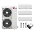 LG 60,000 BTU Multi F 20.5 SEER2 Tri Zone Wall Mount Mini Split Heat Pump System - R32 | 230V 