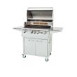 Lion L75000 32-Inch Stainless Steel Freestanding Gas Grill Lid Open