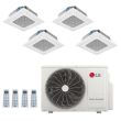 LG 30,000 BTU 4 Zone Ceiling Cassette Mini Split System - KUMXB301A / 3-KNUDB091A / KNUDB121A