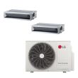 LG 24,000 BTU 2 Zone Concealed Duct Mini Split System - KUMXB241A / 2-KNMKB121A