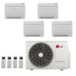 LG 30,000 BTU 4 Zone Low Wall Console Ductless Mini Split System - KUMXB301A / 3-KNUQB091A / KNUQB121A