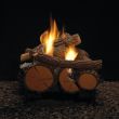 Empire 36" Vail Vent-Free Multi-Sided Fireplace OR Peninsula and See-Through - Rock Creek Logs Set - End View