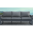 Real Flame Baltic 3 Seat Sofa - Black - 9621-BK