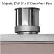 Majestic DVP 5-Inch ID x 8-Inch OD Gas Direct Vent Pipe Components