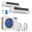 DIY 18,000 BTU 21 SEER2 MRCOOL Dual Zone Ceiling Cassette Air Handler 9+12 - DIY-MULTI2-18HP / DIYCASSETTE09 / DIYCASSETTE12
