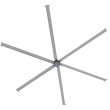 MRCOOL CoolBlade 24Ft HVLS Ceiling Fan 15,500 CFM Covers 5,577 Sq Ft 240V 1 Phase - MCFAN24XBGR