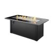 The Outdoor Greatroom Monte Carlo Linear Gas Fire Pit Table - MCR-1242-BLK-K