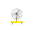 Hunter Jan Fan Rugged Mobile Fan - 2 Speed 24” - Silver - JF-RMF24-DCS-S