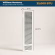 Williams Monterey 35,000 BTU Single Sided Propane, Top Vent Gas Wall Heater - 3509621A
Williams Monterey 35,000 BTU Single Sided Propane, Top Vent Gas Wall Heater includes a wall- or cabinet-mounted thermostat