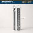 Williams Monterey 50,000 BTU Double Sided Propane, Top Vent Gas Wall Heater - 5009622A / 8909