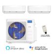18,000 BTU MRCOOL DIY 5th Gen 23.9 SEER2 Dual Zone Wall Mount Mini Split Heat Pump System – R454B | 230V –  6 + 9 - DIY-MULTI3-18HP230 / DIY-06-HP-WMAH-230 / DIY-09-HP-WMAH-230