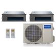 MRCOOL Olympus 18,000 BTU Ducted Heat Pump Split System Dual Zone Concealed Duct 9 + 9