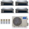 MRCOOL Olympus 36,000 BTU Ducted Heat Pump Split System Quad Zone Concealed Duct 9 + 9 + 9 + 9 - MULTI4-36HP230V1 / 4-DUCT09HP