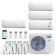 DIY 36,000 BTU Ductless Heat Pump 4 Zone Wall Mounted 9,000+9,000+9,000+9,000 with 16FT Install Kit 230-Volt/60Hz
