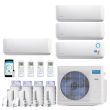 DIY 36,000 BTU Ductless Heat Pump 4 Zone Wall Mounted 12,000+12,000+12,000+18,000 with 16FT Install Kit 230-Volt/60Hz