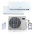 18,000 BTU ACIQ Essentials 22.0 SEER2 Dual Zone Wall Mount Mini Split Heat Pump System - R32 | 230V - 9 + 9 