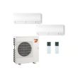 24,000 BTU 20 SEER Mitsubishi Dual Zone Mini Split H2i Hyper Heat Pump System 6+18 - R410A - MXZ-3C24NAHZ2 / MSZ-GS06NA / MSZ-GS18NA