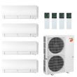 36,000 BTU 19.1 SEER Mitsubishi Quad Zone H2i Hyper Heat Pump System 6+6+6+9