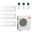 25,000 BTU 19 SEER Mitsubishi Tri Zone  H2i Hyper Heat Pump System 9+9+9