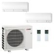 20,000 BTU Mitsubishi FX-Series 20 SEER2 Dual Zone Wall Mounted Mini Split Heat Pump System - R454B | 9 + 9