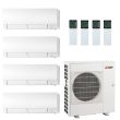 40,500 BTU Mitsubishi FX-Series Mini Split | 4-Zone Wall Mount Heat Pump with 6k & 12k Units