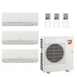 25,000 BTU 19 SEER Mitsubishi Tri Zone  H2i Hyper Heat Pump System 6+6+6