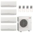 40,500 BTU Mitsubishi GX-Series 4-Zone Mini Split | 19.3 SEER2, R454B, 12k + 12k + 15k + 15k Units