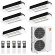 48,000 BTU 18.9 SEER Mitsubishi Five Zone H2i Hyper Heat Pump System 9+9+9+9+12 - Ceiling Cassette