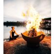 Fire Pit Art Wood Fire Pit- Namaste