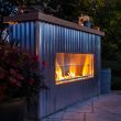 Firegear Outdoor 36" Kalea Bay Outdoor Gas Fireplace With LED Lights - OFP-36LECO-NLED
